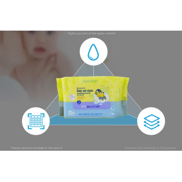 Безалкогольный младенец Unscented заботы кожи самый безопасный обтирает для чувствительной кожи