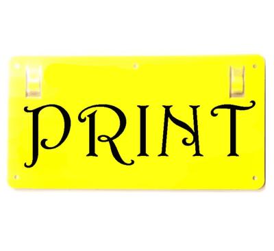 Width 130mm Fence Accessories Yellow Plastic Farm Security Warning Sign
