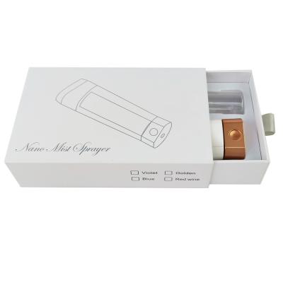 Boîte à parfum en carton brillant coulissante avec impression métallique en argent