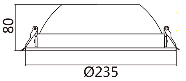 Крытое СИД вниз освещая освещение потолка СИД СИД 23W 2000Lumen SAMSUNG