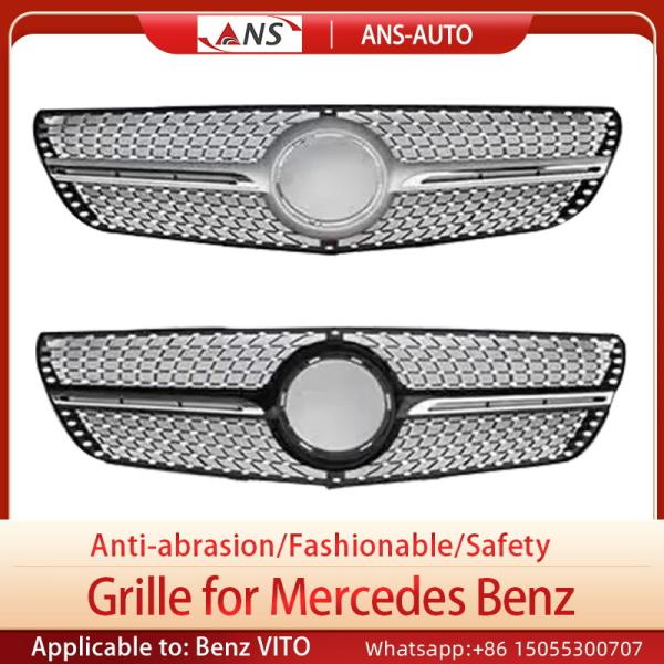 Black Mercedes Vito Front Grill , Friction Resistant Front Grill Replacement