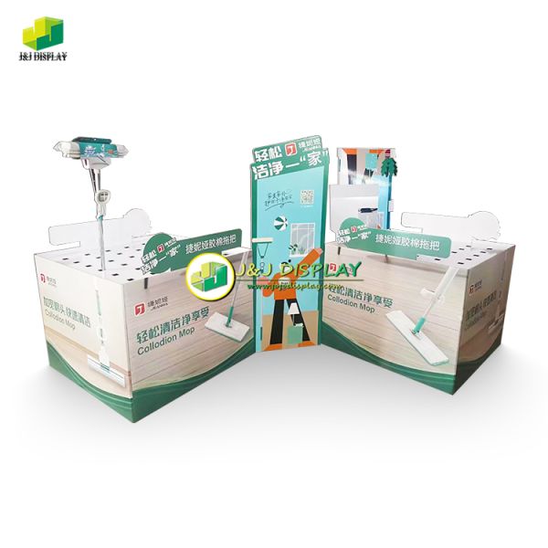 Supermaket POS Cardboard Floor Display Stand Modular 2000 Lbs Weight Capacity