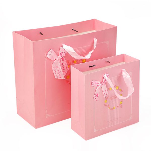 Customized Fashion Shopping Bag Take Away Food Bag Brown Kraft Clothing Paper Bag