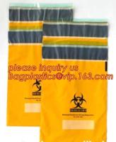 Bolsos aptos para el autoclave del Biohazard del escudo, bolsos de la basura del Biohazard con el espécimen médico del bolsillo