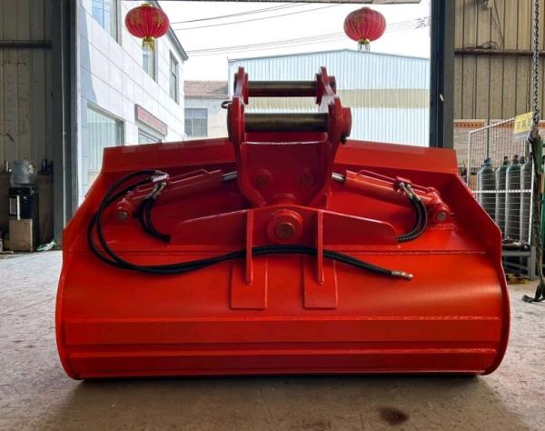 Resistência ao desgaste utilizando balde de agarração mecânica materiais de escavadeira balde de inclinação para CAT305.5, SK110, HD512