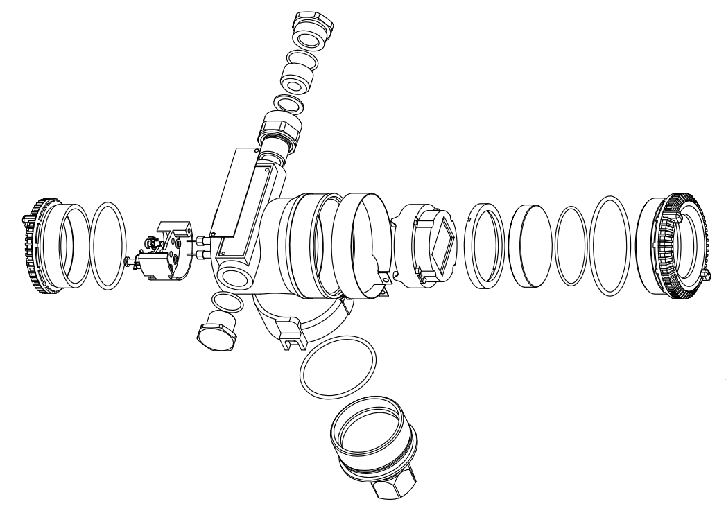 24VDC Monocrystalline Silicon Pressure Transmitter 4 20mA With HART Female Thread For Gas/Liquid/Steam