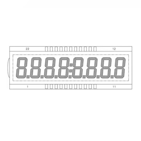 Wholesale 8 Blue Yellow Digit STN LCD Display From Chinese Manufacturer for Customized Products