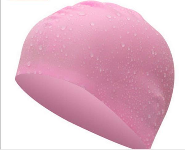 Seamless Round Professional Swim Caps Custom Printed High Elastic For Adult