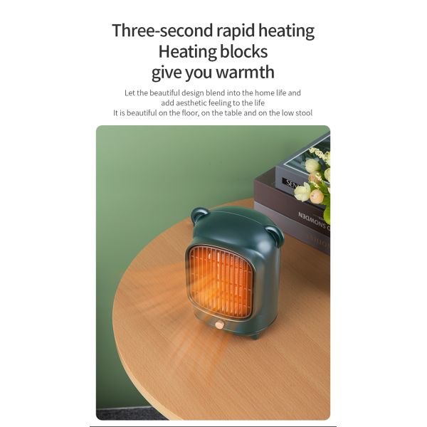 Нет Управляемый приложением 500 Вт Милый дизайн PTC Керамический столовой электрический обогреватель с горячим воздухом