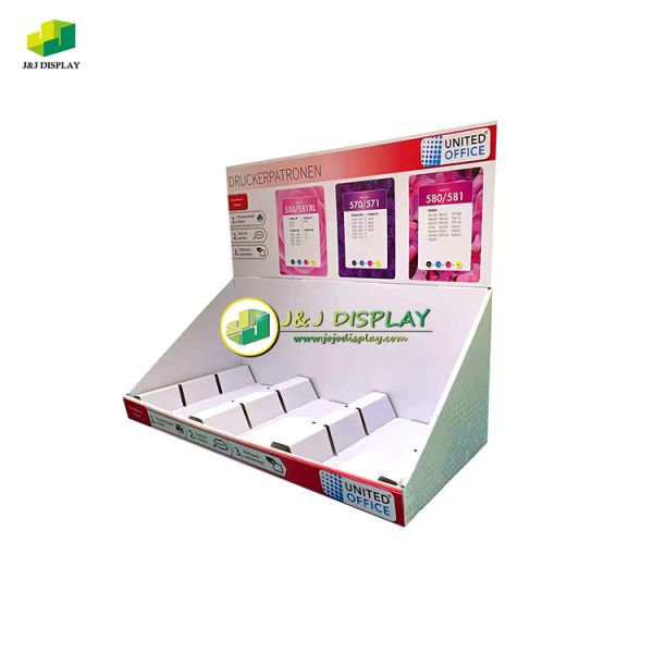 Cardboard Display Unit Counter Top Display Box PDQ For Ink Fillers Box Stationery Rack