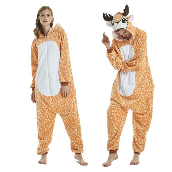 Flannel Romper Animal Impresso Pijama de Grande Tamanho Hoodie Para Homens Mulheres Casal