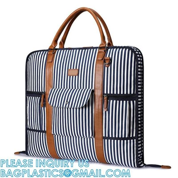 Business Garment Bag Cover For Suits Dresses Clothing Foldable Pockets, Carry On Garment Bag, Moving Bags