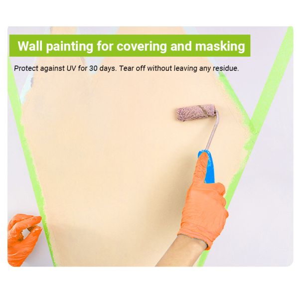 Single-Sided rubber Adhesive 30 Days UV Resistant Precision Masking Tape with Waterproof Delicate Surface for Masking