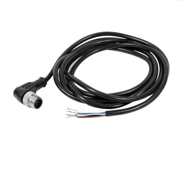 OEM M8 Connector Cable , M12 Sensor Cable 90 Degree Angled / Straight