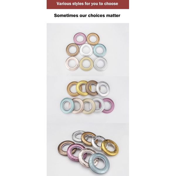 42mm Washable PP Plastic Decorative Drapery Rings