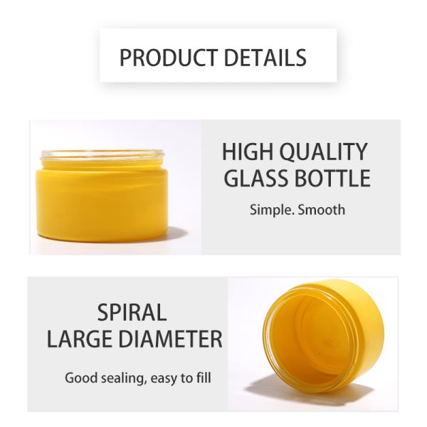 Изготовленный на заказ стеклянный косметический опарник пурпурное 15g 30g сливк с завинчивой пробкой