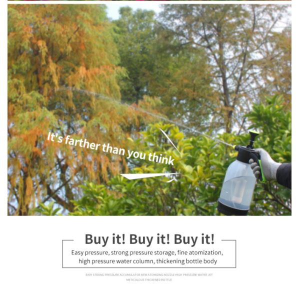 PP ABS Plastic Pesticide Garden Hand Pump High Pressure Sprayer 2L Bottle