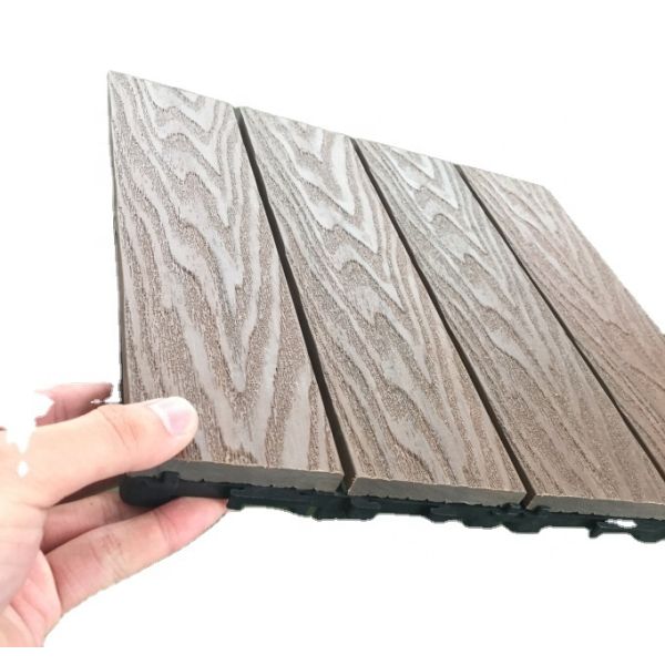 Self Locking WPC Tiles for Garden, No Tools Needed, Bug Resistant