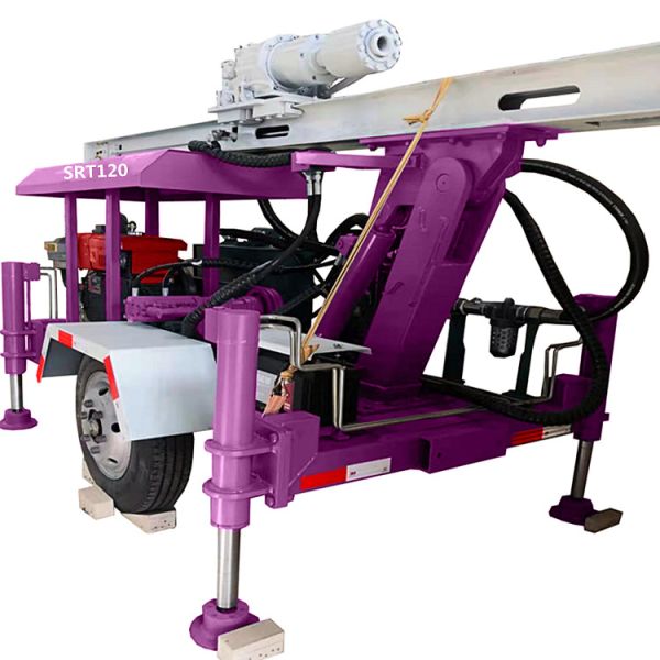 Небольшие портативные буровые установки для скважин с водой Гидравлический прицеп Монтируемые буровые установки для воды