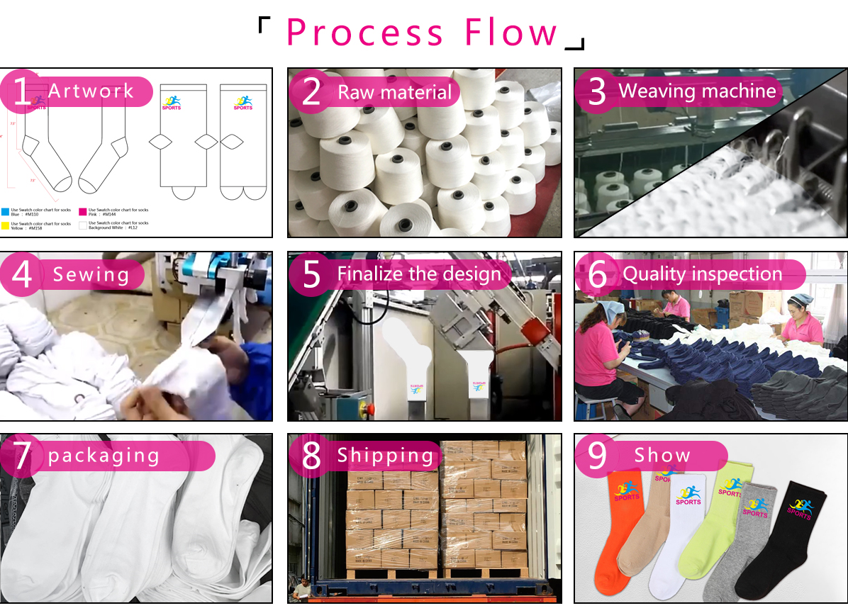 ODM Women'S Cotton Crew Socks Regular Style With Sewing  Logo