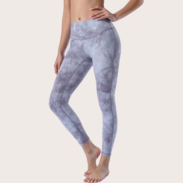 Women Tie Dye Yoga Buttery Super Soft Leggings High Wiast No Front Line Naked Feeling Fitness Tights