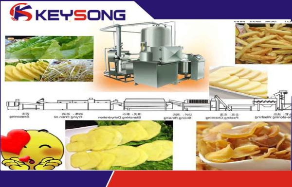 High Output Potato Crisps Making Machine , Custom Commercial Potato Chip Maker