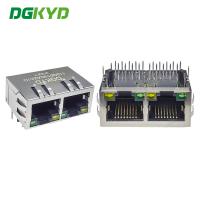 Prise à double accès de port de réseau d'interface du filtre 10P8C de gigabit d'Ethernet du connecteur RJ45 de DGKYD112Q019DA2A1D