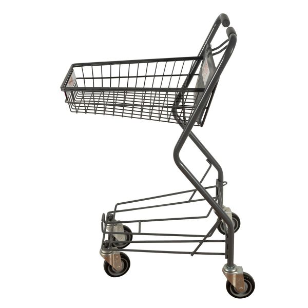 Тележка корзины супермаркета цинка удобной вагонетки покупок корзины серого цвета 2 складывая