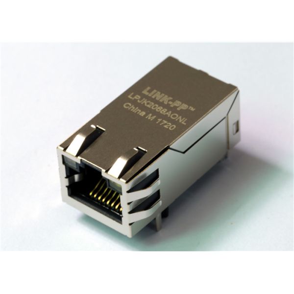 1000Base - T POE Magnetic Rj45 Socket Shielded W/LED Gigabit Ethernet Connector THT