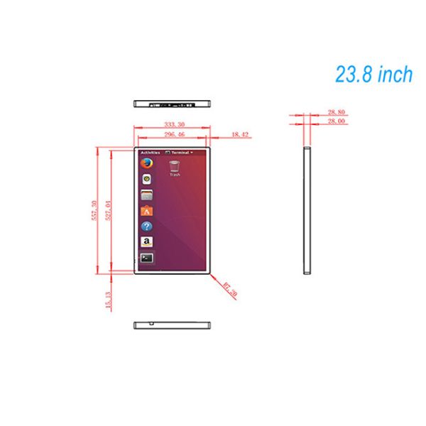 23.8-inch hospital consultation room digital advertising screen compatible with Linux system