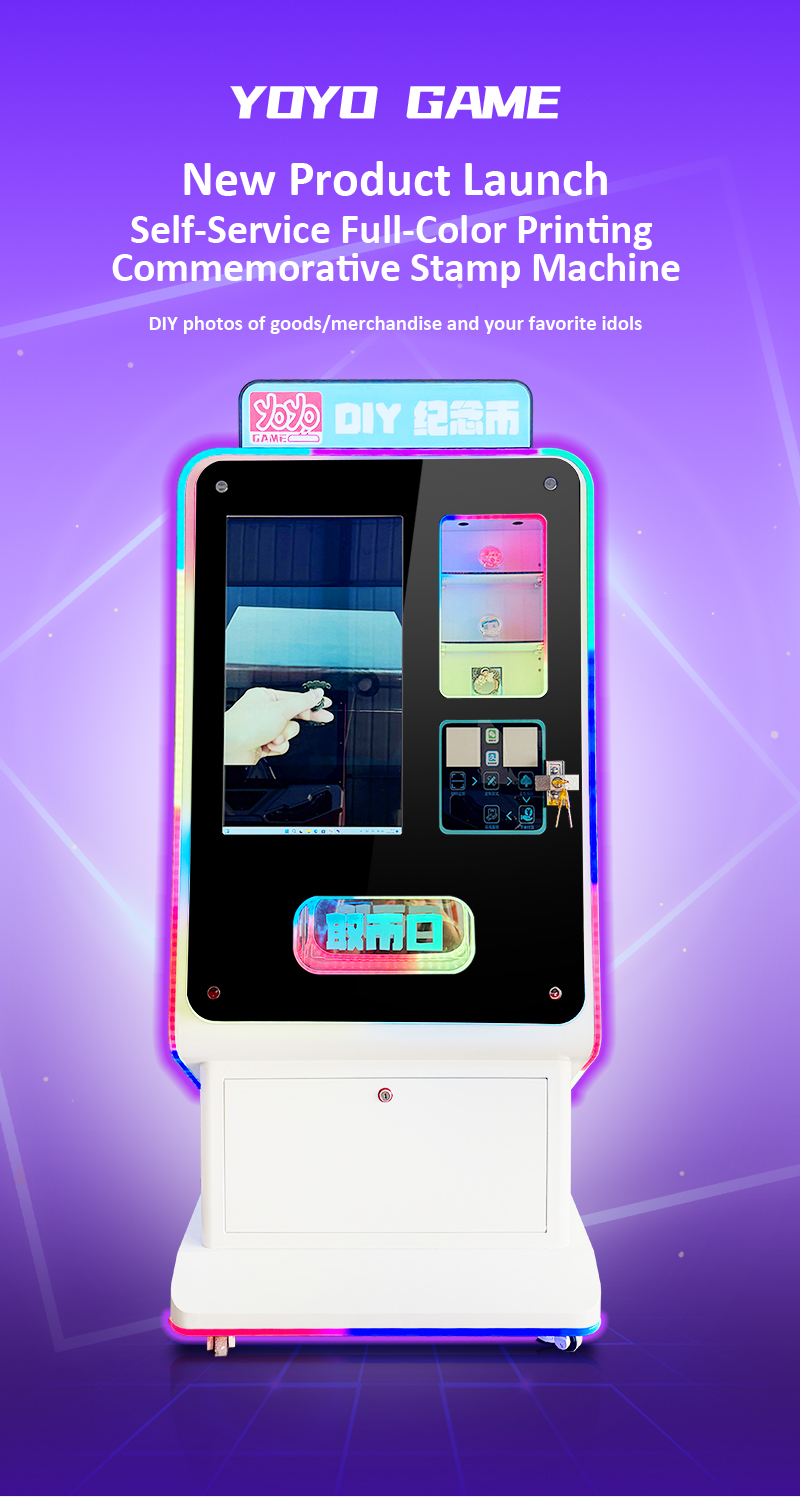 DIY Coins UV Printer Vending Machine Golden Medals AI AI-generated Images Souvenir Fridge Magnet Automatic Printing Machine with nayax