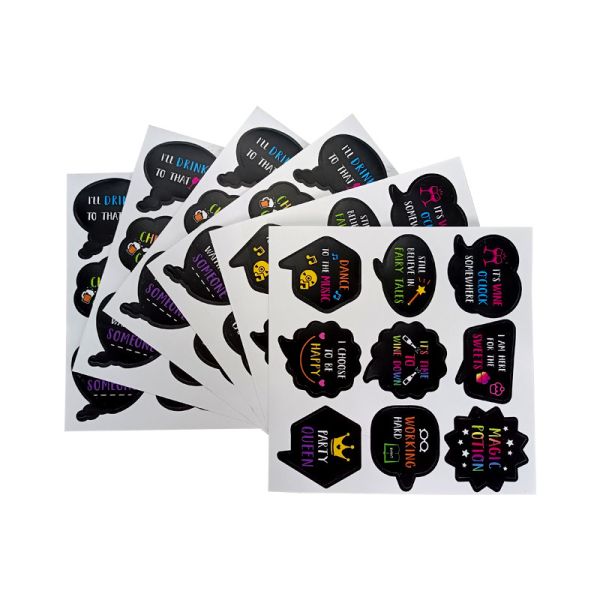 Custom Text Printed Waterproof Label Stickers PVC Vinyl Die Cut Logo