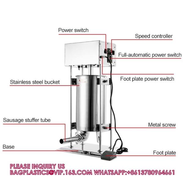 Electric Sausage Filling Machine Stuffer Vacuum Stuffers For Home Commercial Sausage Maker