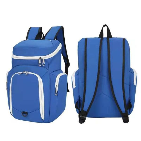 Material Basketball or Soccer Backpack with Customized Designs and Zipper Hasp Closure