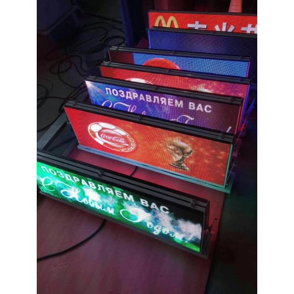 Афиша IP65 СИД на открытом воздухе бортового такси 2 мобильная делает управление водостойким P3.33 960mm*320mm Wifi