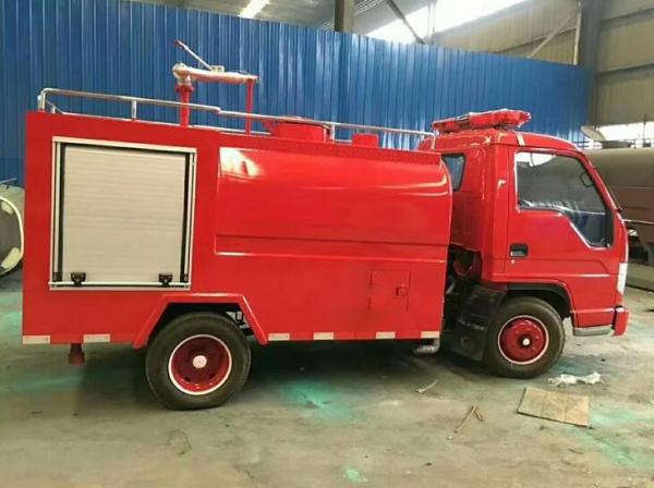 2m 2tons Water Tank Emergency Fire Truck 4×2 Diesel Fuel