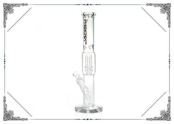 Showerhead Perc Smoking Glass Water Pipe Phoenix Star Straight Tube Green Blue Bong