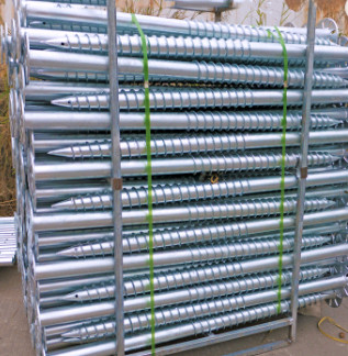 ASME Galvanized Steel Ground Screw Pile Q355  For Construction Foundation