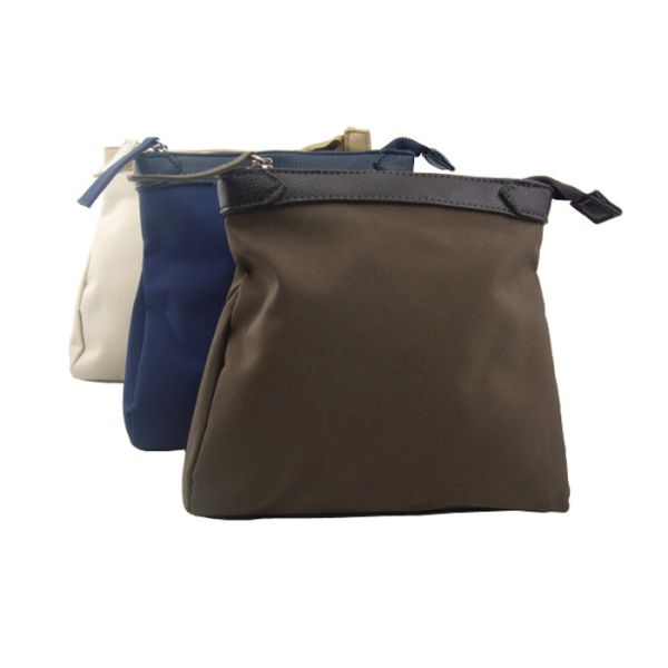 Custom Logo Travel Accessory Bag , Travel Cosmetics Pouch Brown Color