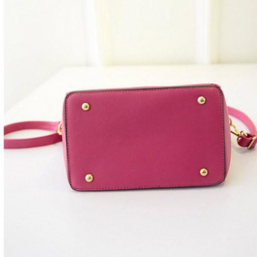 High quality fashion women's pu leather messenger bags pink bolsas de mensajero