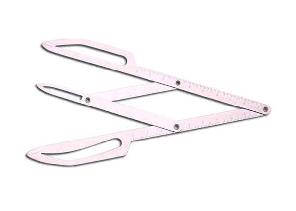 Stainless Steel Tattoo Accessories , Manual Tattoo Tool Eyebrow Stencil Ruler