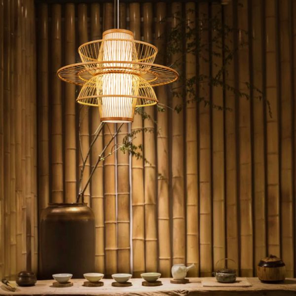 Chinese Pendant Lights for Living Room Bar Restaurant Bamboo Light(WH-WP-27)