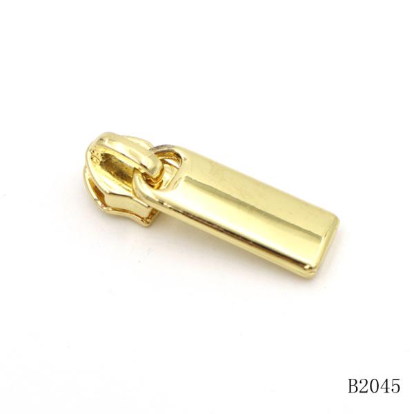 Gold Metal Zipper Puller #3 Zipper Slider Round Head For Bag Hardware