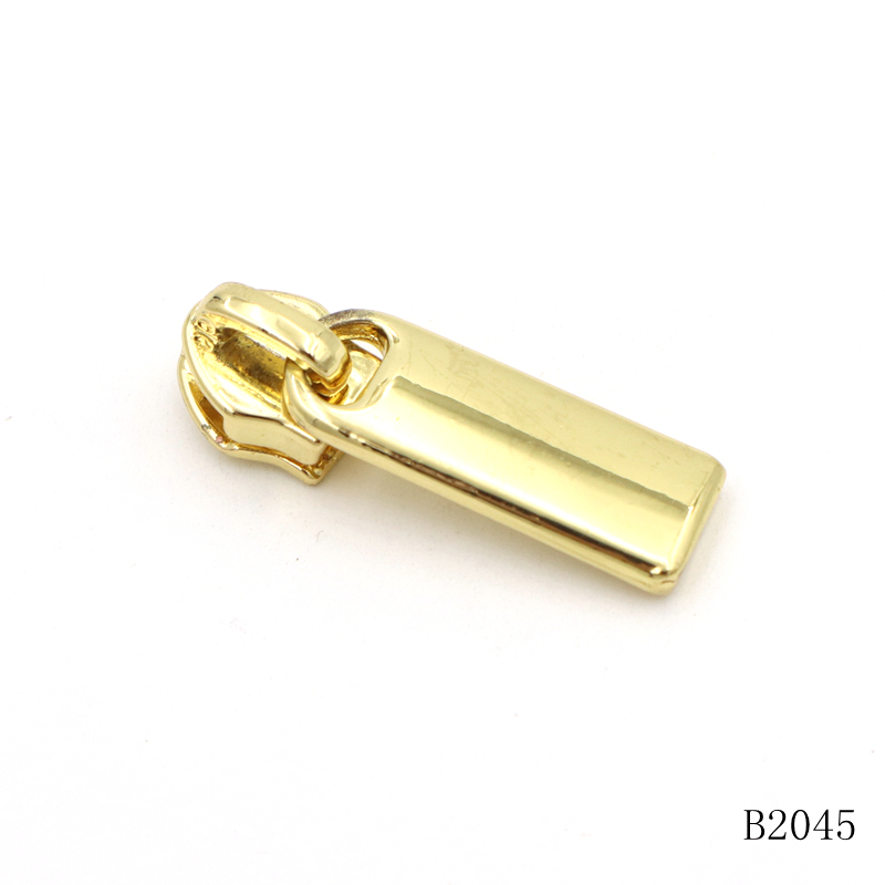 Gold Metal Zipper Puller #3 Zipper Slider Round Head For Bag Hardware