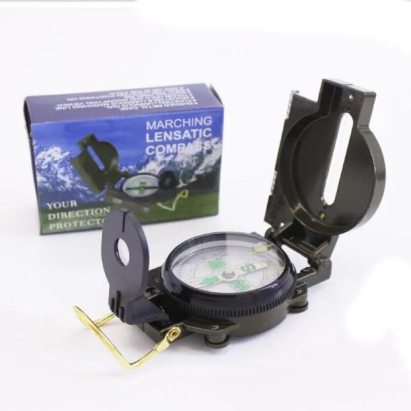 Outdoor Camping Survival Mini Folding Compass Multifunction Waterproof Metal Compass