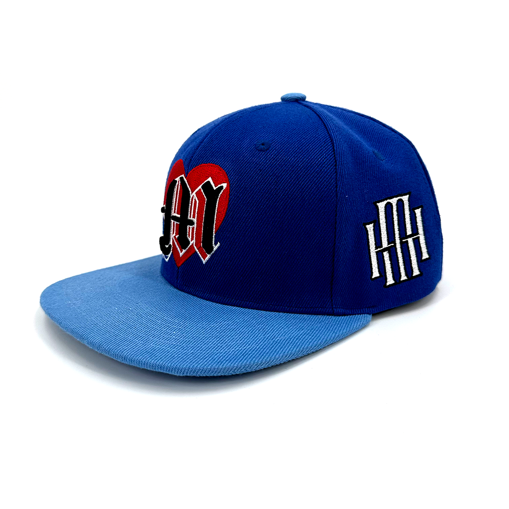 Embroidered Snapback Hat 3D Custom Logo Men Women Sports Baseball Flat Brim Adjustable Cap