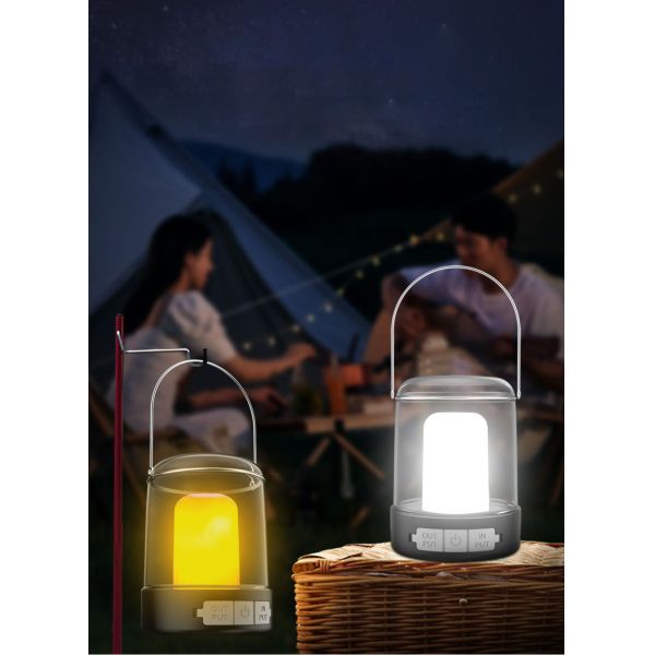 112x95x128mm Small Camping Lantern Plastic Outdoor Candle Lanterns 200g 33pcs SMD2835 LEDs Pure White