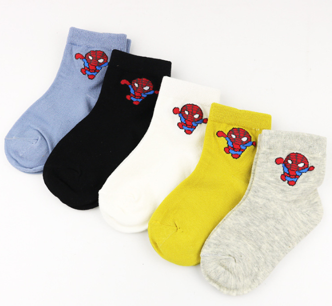 Smile Face Kids Colorful Socks / Kids Fashion Socks Knitted Snagging Resistance