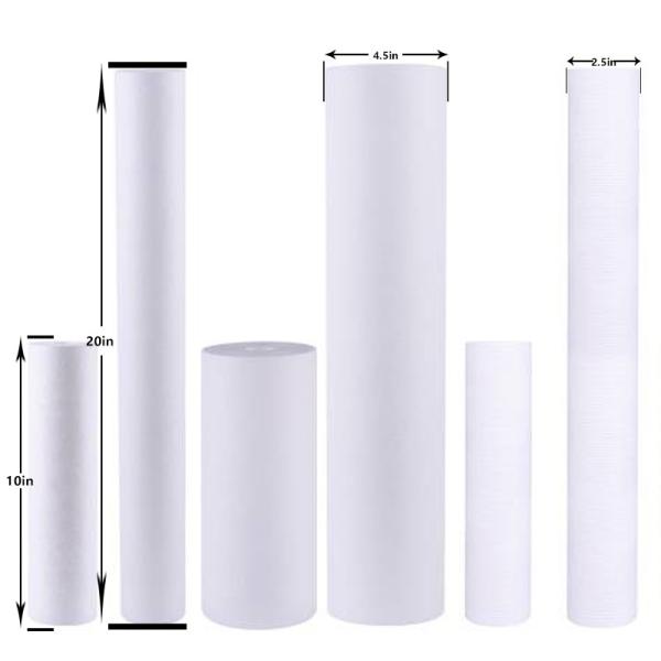 2022 PP Melt Blown Filter Cartridge para pré-filtração doméstica 30 polegadas 40 polegadas 1 Micron
