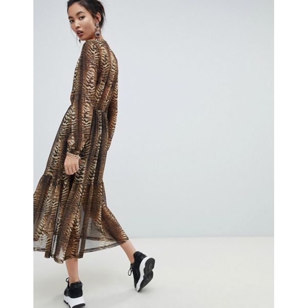 factory clothing custom make fashion print maxi dress